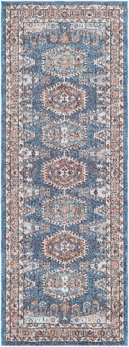 Daytona Beach DYT-2309 7ft Runner Machine Woven Indoor/Outdoor Runner Rug