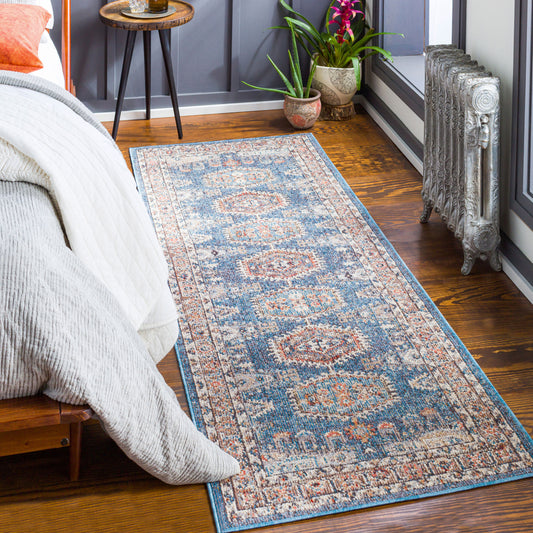 Daytona Beach DYT-2309 7ft Runner Machine Woven Indoor/Outdoor Runner Rug