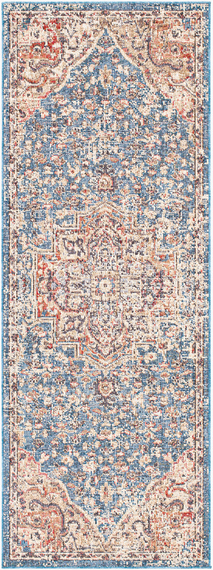 Daytona Beach DYT-2313 7ft Runner Machine Woven Indoor/Outdoor Runner Rug