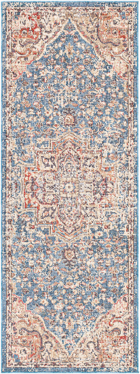 Daytona Beach DYT-2313 7ft Runner Machine Woven Indoor/Outdoor Runner Rug