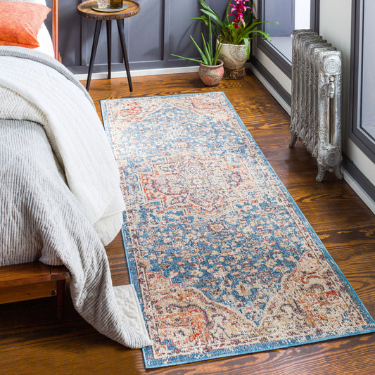 Daytona Beach DYT-2313 7ft Runner Machine Woven Indoor/Outdoor Runner Rug