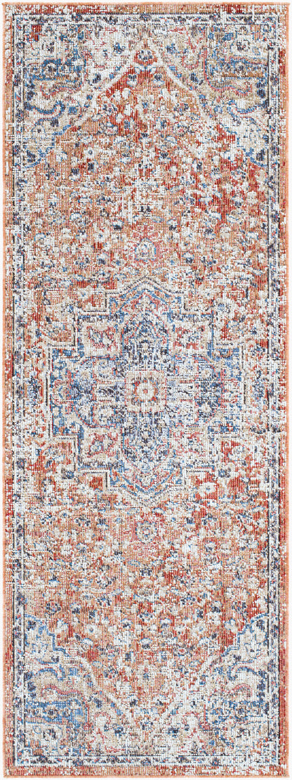 Daytona Beach DYT-2314 7ft Runner Machine Woven Indoor/Outdoor Runner Rug