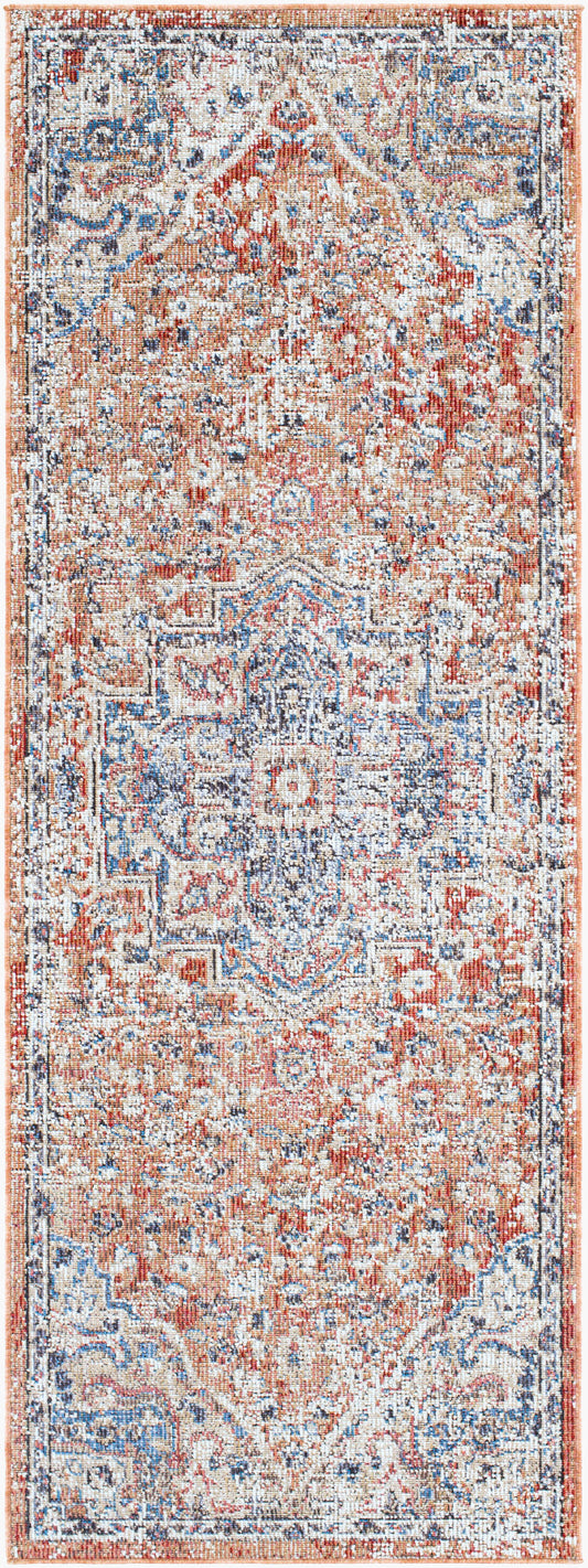 Daytona Beach DYT-2314 7ft Runner Machine Woven Indoor/Outdoor Runner Rug