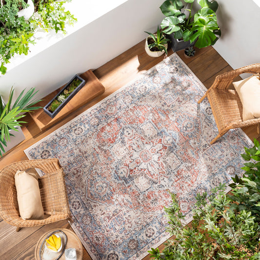 Alfombra Daytona Beach DYT-2315 de 1,83 m x 2,74 m, tejida a máquina, para interior y exterior