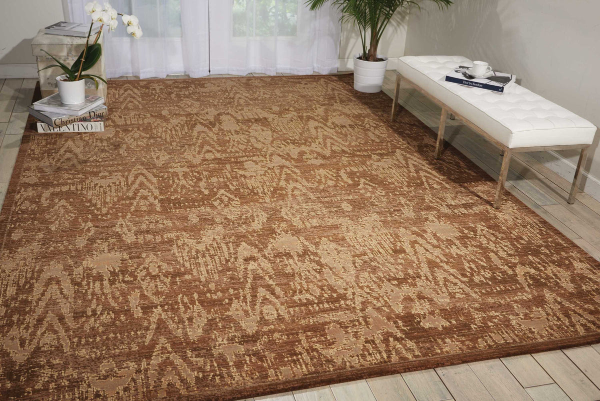 Silken Allure SLK17 Chocolate Loomed Rug