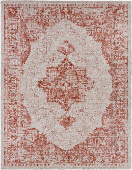 Alfombra tejida a máquina para interiores y exteriores Eagean EAG-2301 de 8' x 10'