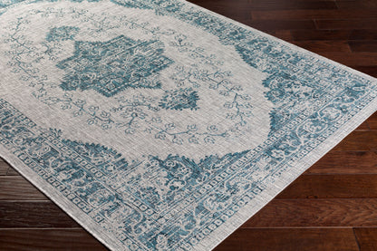 Alfombra decorativa para interior y exterior tejida a máquina Eagean EAG-2302 de 2' x 3'