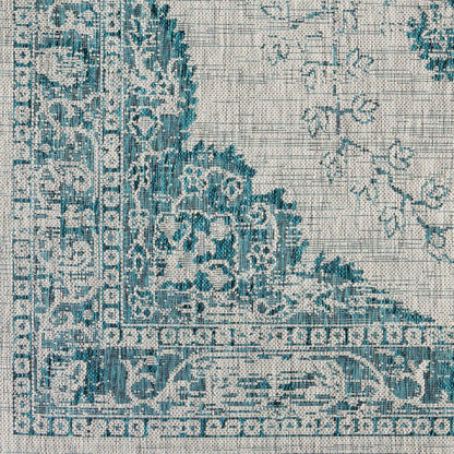 Alfombra decorativa para interior y exterior tejida a máquina Eagean EAG-2302 de 2' x 3'