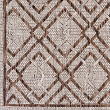 Alfombra tejida a máquina para interiores y exteriores Eagean EAG-2316 de 8' x 10'