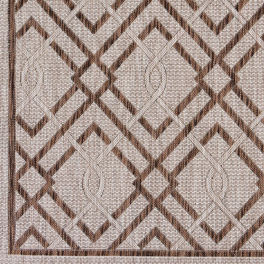 Alfombra tejida a máquina para interiores y exteriores Eagean EAG-2316 de 8' x 10'