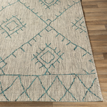 Alfombra decorativa para interior y exterior tejida a máquina Eagean EAG-2327 de 2' x 3'