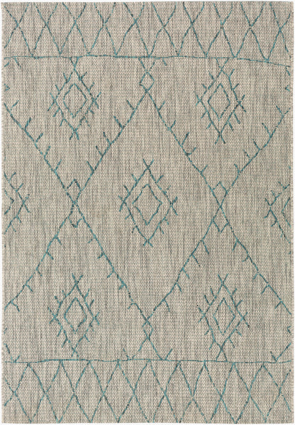 Alfombra decorativa para interior y exterior tejida a máquina Eagean EAG-2327 de 2' x 3'