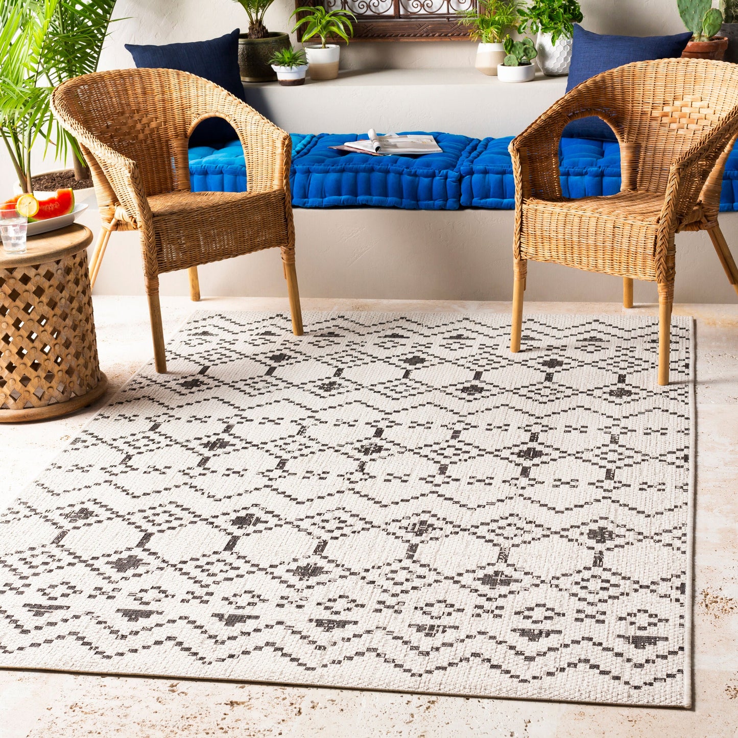 Eagean EAG-2339 5' x 7' Machine Woven Indoor/Outdoor Area Rug