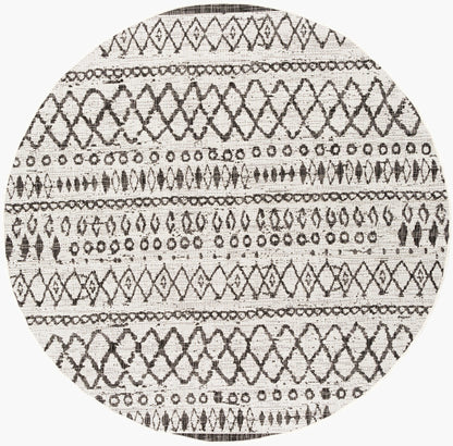 Eagean EAG-2341 5ft Round Machine Woven Indoor/Outdoor Area Rug
