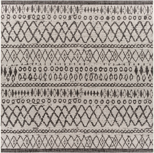 Eagean EAG-2341 8ft Square Machine Woven Indoor/Outdoor Area Rug