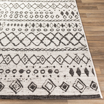 Eagean EAG-2341 5ft Round Machine Woven Indoor/Outdoor Area Rug