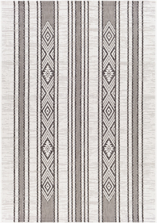 Alfombra decorativa para interior y exterior tejida a máquina Eagean EAG-2352 de 2' x 3'