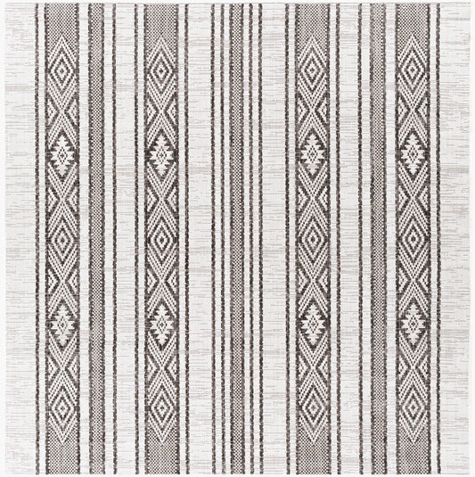 Eagean EAG-2352 6ft Square Machine Woven Indoor/Outdoor Area Rug