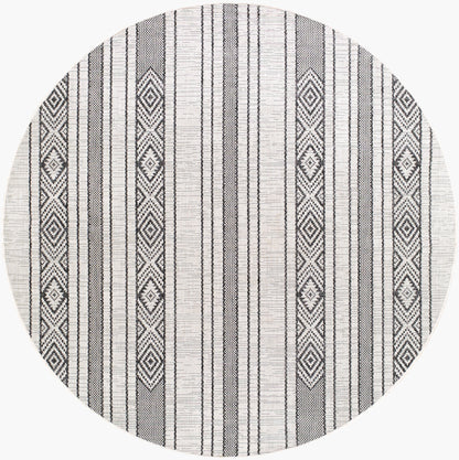 Eagean EAG-2352 8ft Round Machine Woven Indoor/Outdoor Area Rug