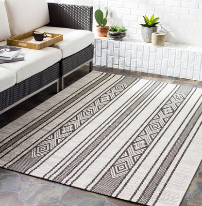 Alfombra decorativa para interior y exterior tejida a máquina Eagean EAG-2352 de 2' x 3'