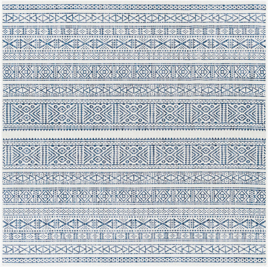 Eagean EAG-2357 8ft Square Machine Woven Indoor/Outdoor Area Rug