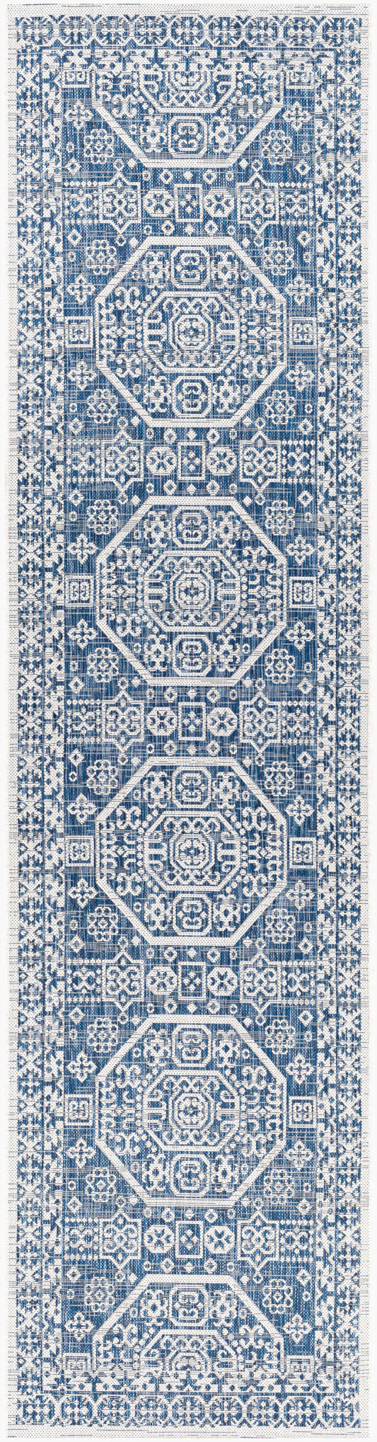 Eagean EAG-2358 12ft Runner Machine Woven Indoor/Outdoor Runner Rug