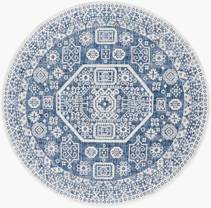 Alfombra redonda tejida a máquina de 1,8 m para interiores y exteriores Eagean EAG-2358