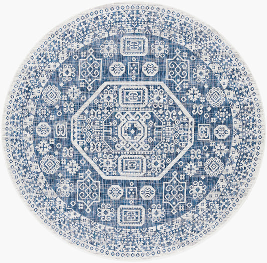 Alfombra redonda tejida a máquina de 1,8 m para interiores y exteriores Eagean EAG-2358