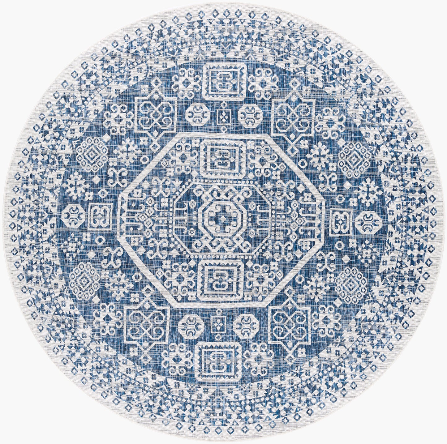 Alfombra redonda tejida a máquina de 2,4 m para interiores y exteriores de Eagean EAG-2358