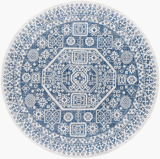 Alfombra redonda tejida a máquina de 2,4 m para interiores y exteriores de Eagean EAG-2358