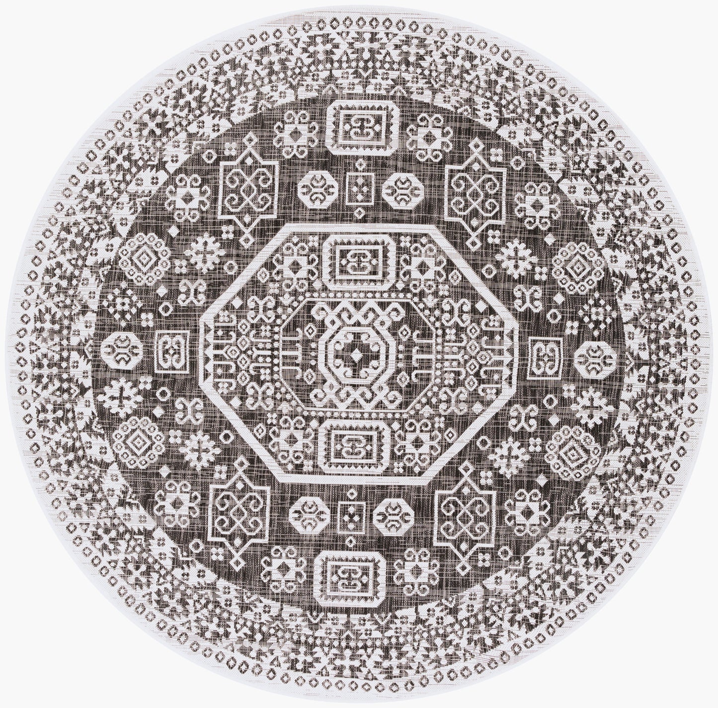 Eagean EAG-2359 6ft Round Machine Woven Indoor/Outdoor Area Rug