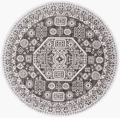 Eagean EAG-2359 6ft Round Machine Woven Indoor/Outdoor Area Rug