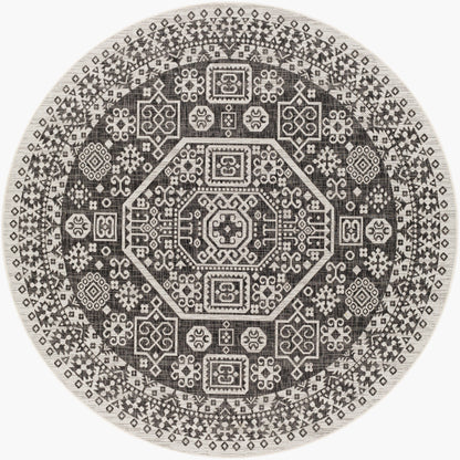 Eagean EAG-2359 8ft Round Machine Woven Indoor/Outdoor Area Rug