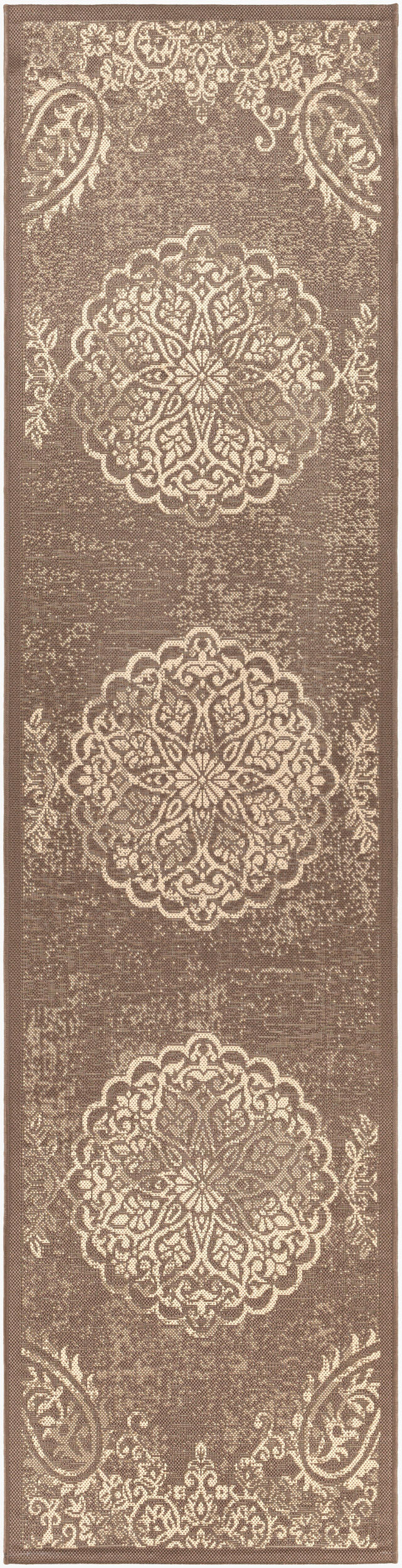 Eagean EAG-2362 12ft Runner Machine Woven Indoor/Outdoor Runner Rug