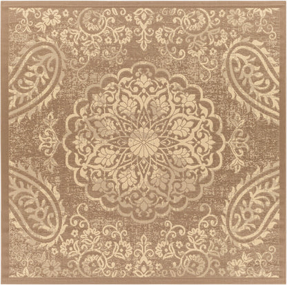 Eagean EAG-2362 6ft Square Machine Woven Indoor/Outdoor Area Rug