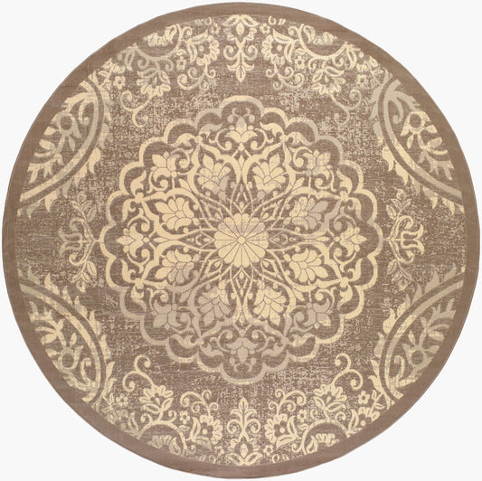 Alfombra redonda tejida a máquina Eagean EAG-2362 de 2,4 m para interior y exterior