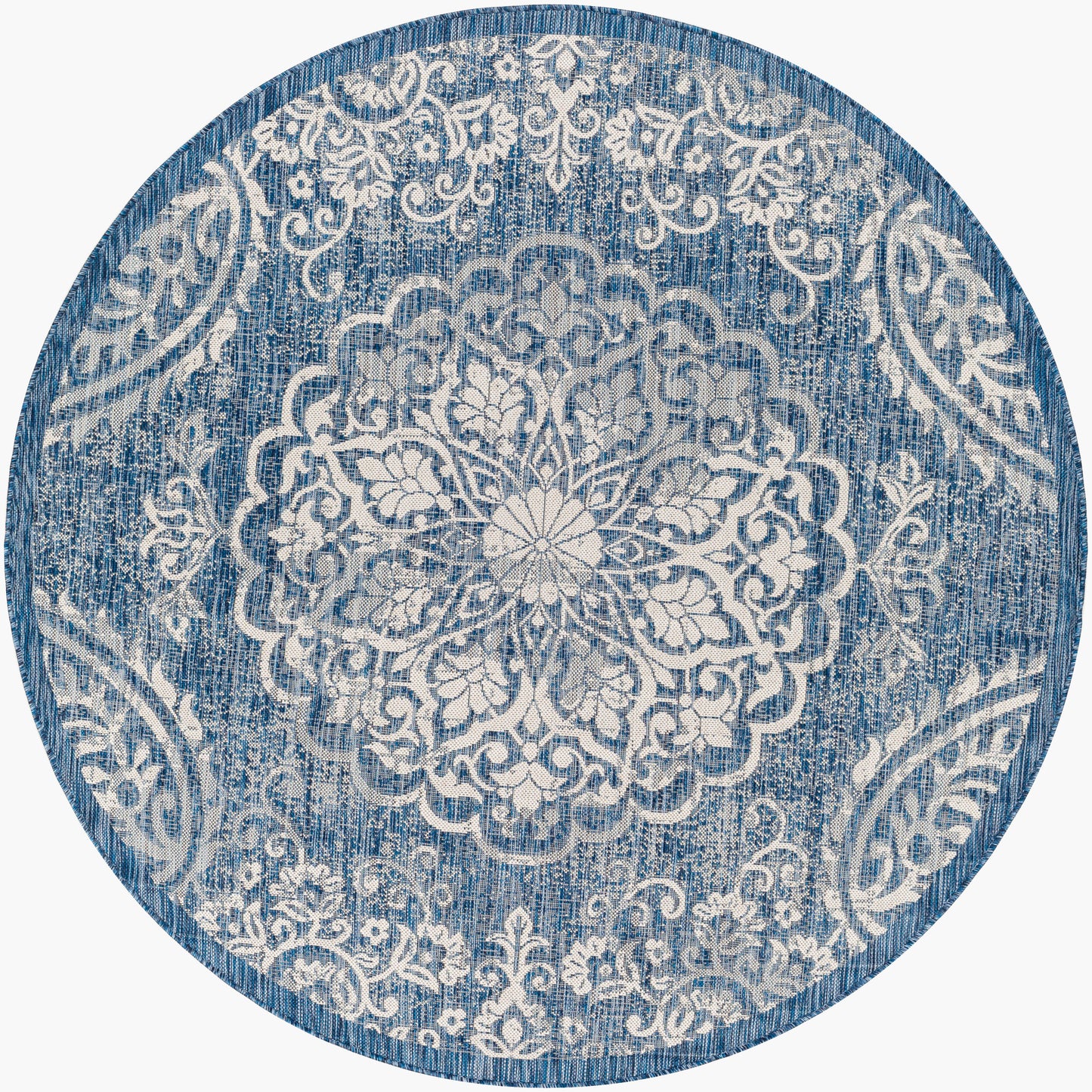 Eagean EAG-2363 6ft Round Machine Woven Indoor/Outdoor Area Rug