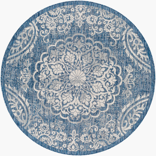 Eagean EAG-2363 6ft Round Machine Woven Indoor/Outdoor Area Rug