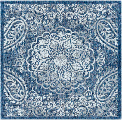 Eagean EAG-2363 8ft Square Machine Woven Indoor/Outdoor Area Rug