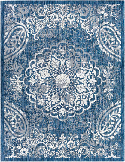 Alfombra tejida a máquina para interiores y exteriores Eagean EAG-2363 de 8' x 10'