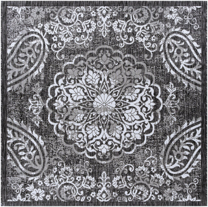 Eagean EAG-2364 6ft Square Machine Woven Indoor/Outdoor Area Rug