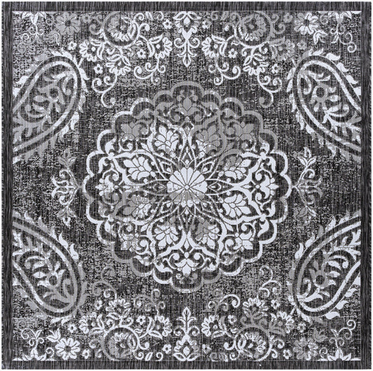Eagean EAG-2364 6ft Square Machine Woven Indoor/Outdoor Area Rug
