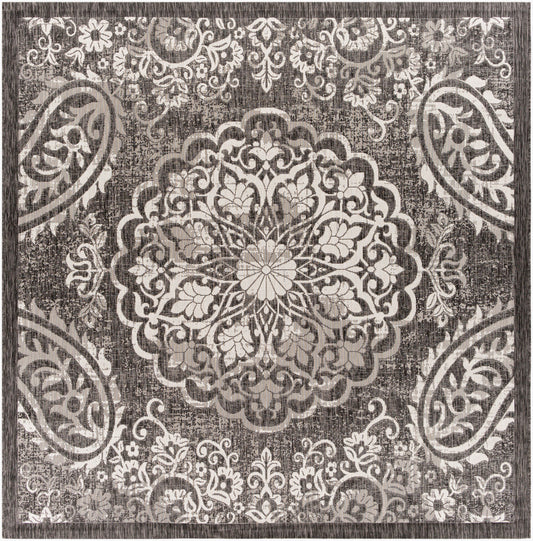 Eagean EAG-2364 8ft Square Machine Woven Indoor/Outdoor Area Rug
