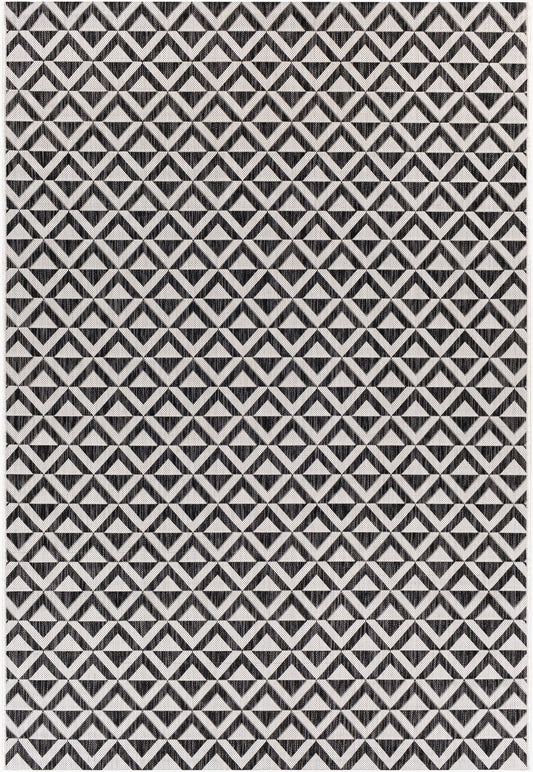 Alfombra decorativa para interior y exterior tejida a máquina Eagean EAG-2374 de 2' x 3'