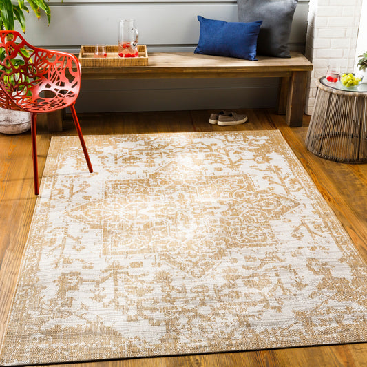 Eagean EAG-2376 8ft Square Machine Woven Indoor/Outdoor Area Rug
