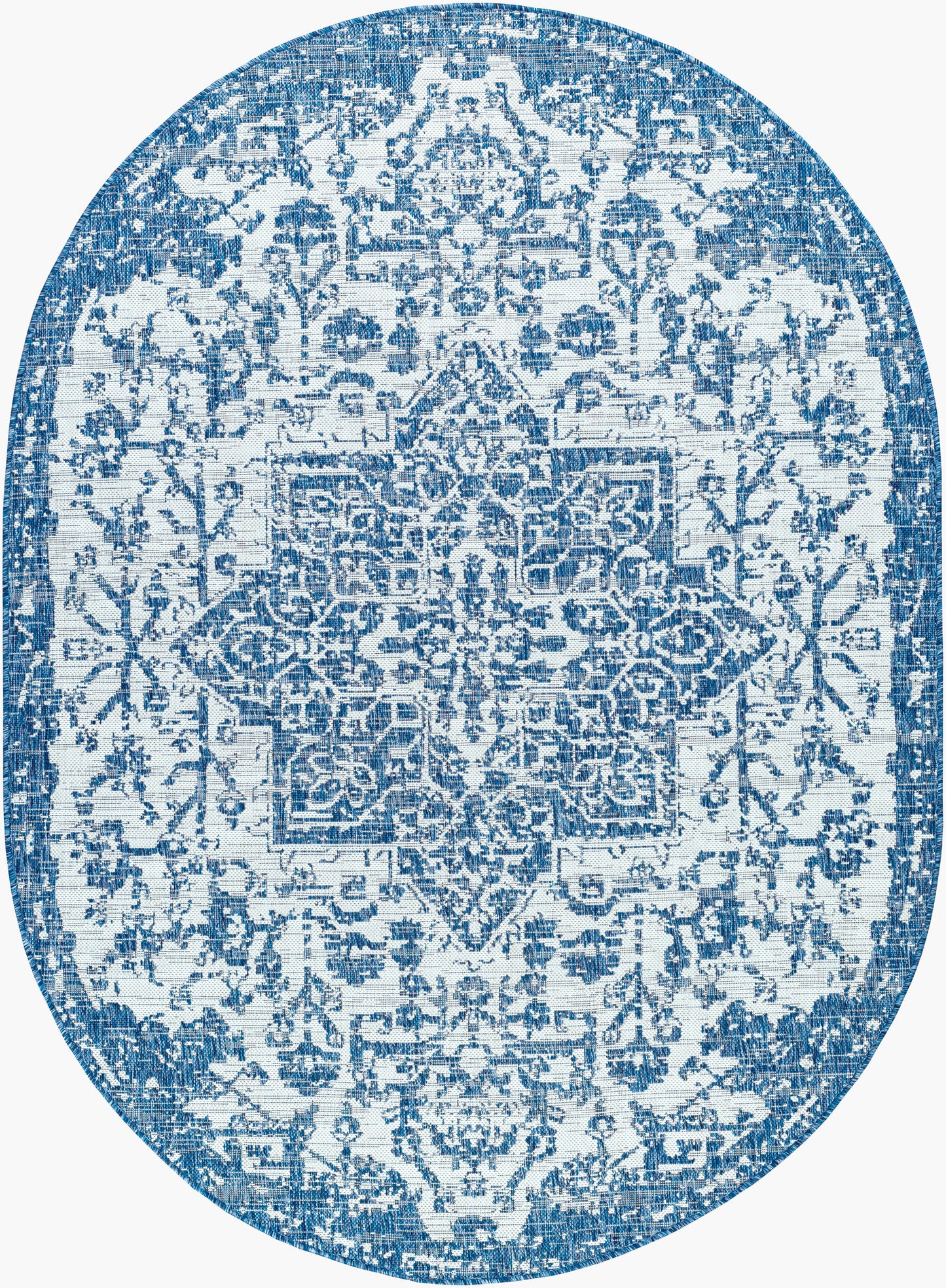 Eagean EAG-2377 5' x 7' Oval Machine Woven Indoor/Outdoor Area Rug