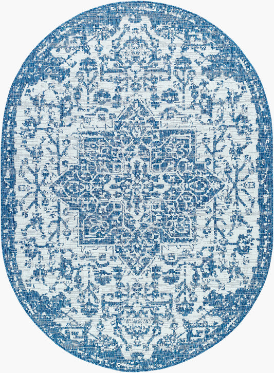 Eagean EAG-2377 5' x 7' Oval Machine Woven Indoor/Outdoor Area Rug