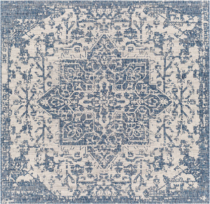 Eagean EAG-2377 6ft Square Machine Woven Indoor/Outdoor Area Rug
