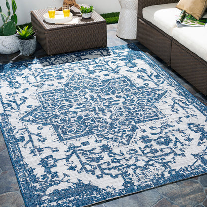 Eagean EAG-2377 6ft Square Machine Woven Indoor/Outdoor Area Rug