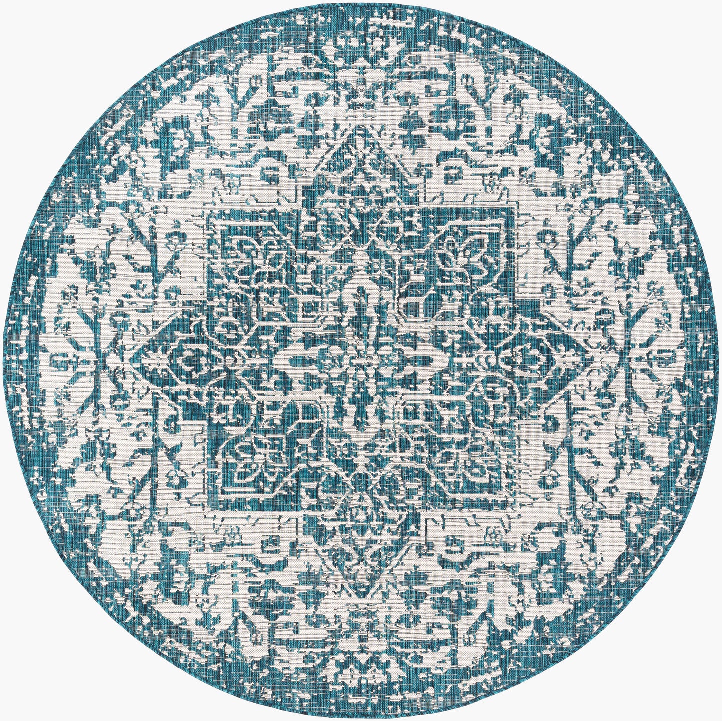 Eagean EAG-2378 6ft Round Machine Woven Indoor/Outdoor Area Rug